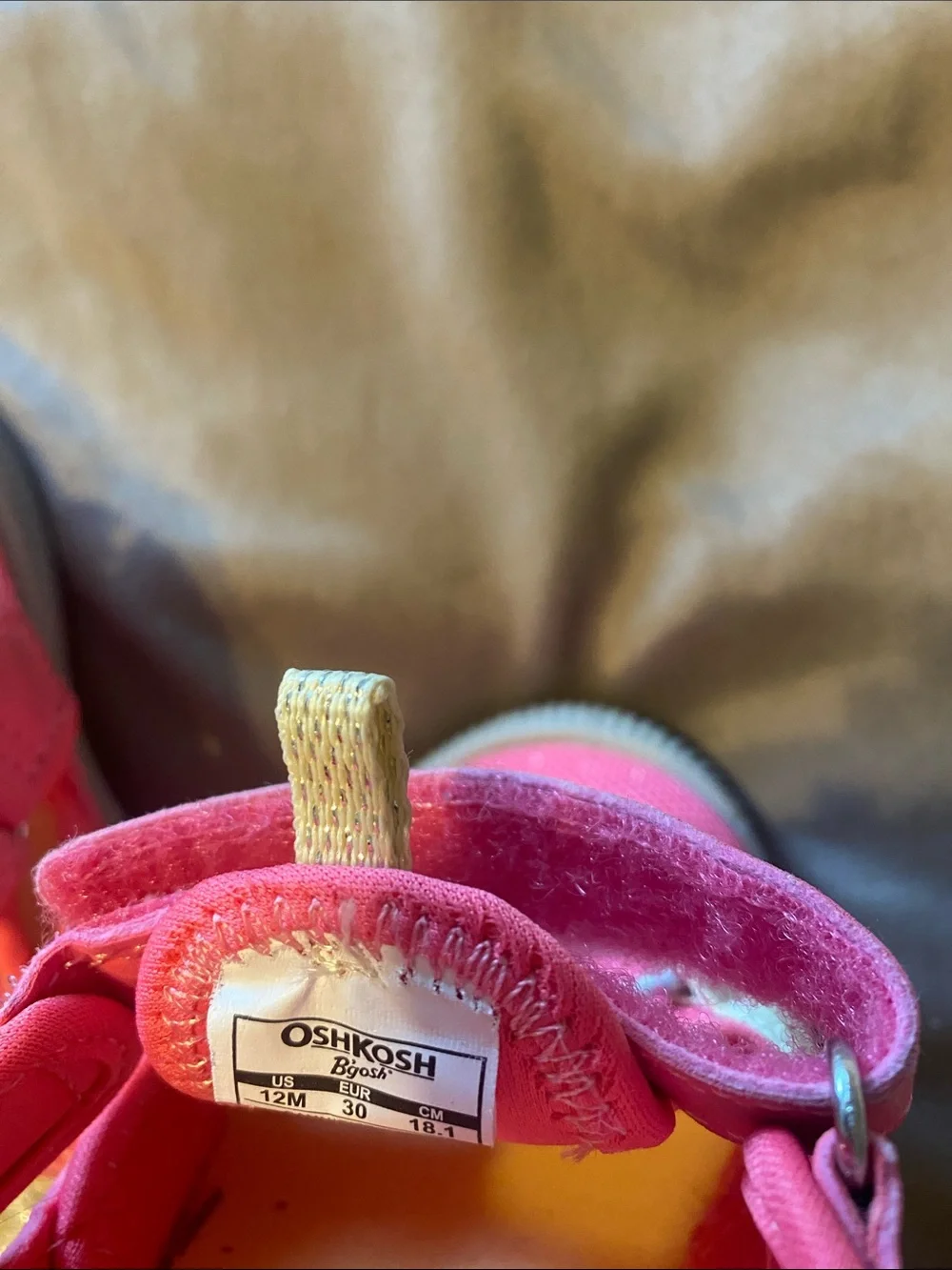 OshKosh B'gosh Coral Pink and Yellow Kids' Sandals